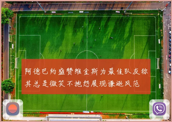 阿德巴约盛赞维金斯为最佳队友称其总是微笑不抱怨展现谦逊风范